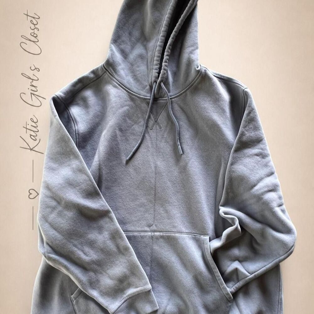 DSG Light Blue Fleece-Lined Hoodie Pullover Sweatshirt 3XL Athletic Oversized